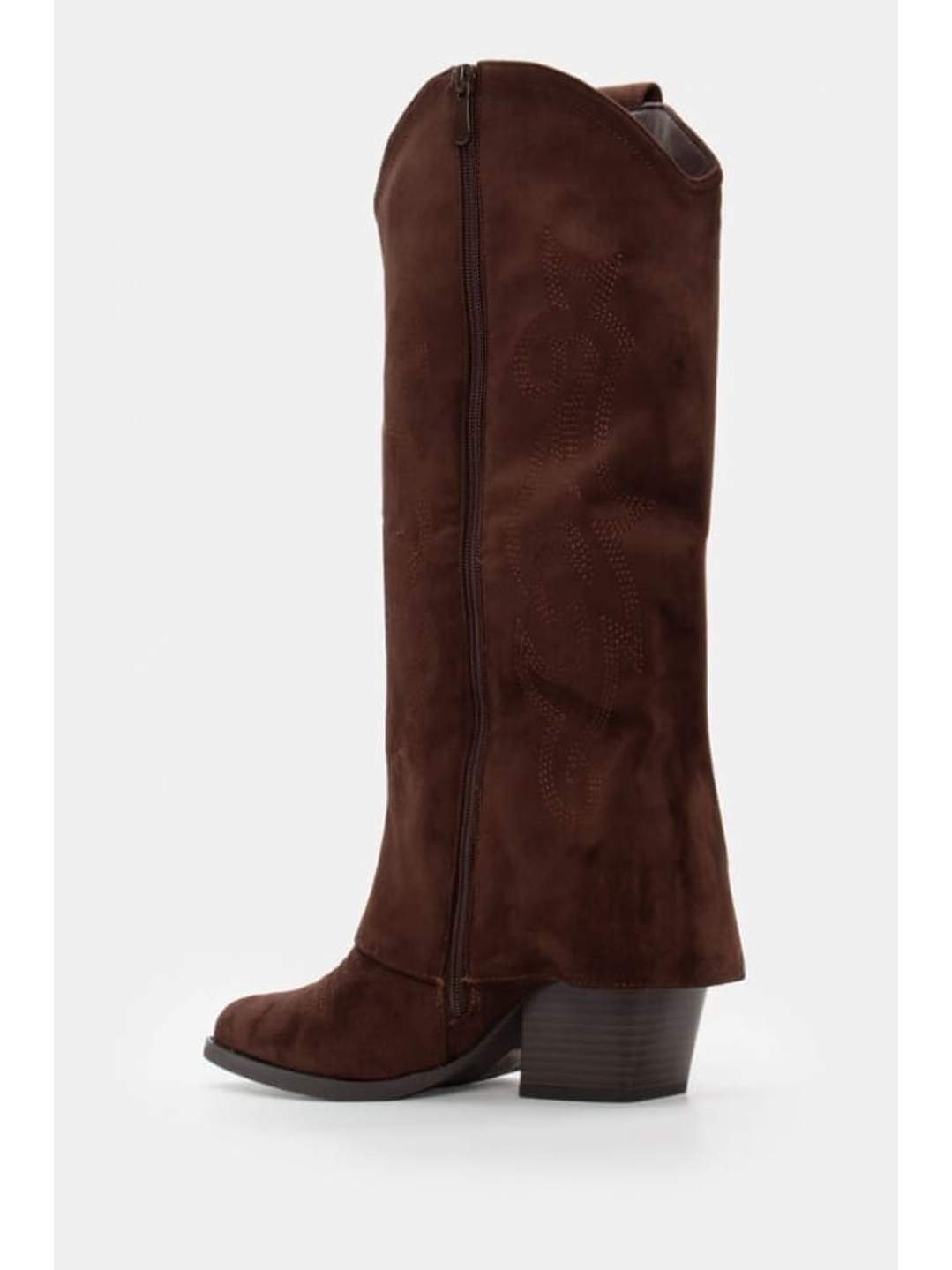 Bota Texana de Camurça com Cano Estilo Polaina (Cano Alto) 3