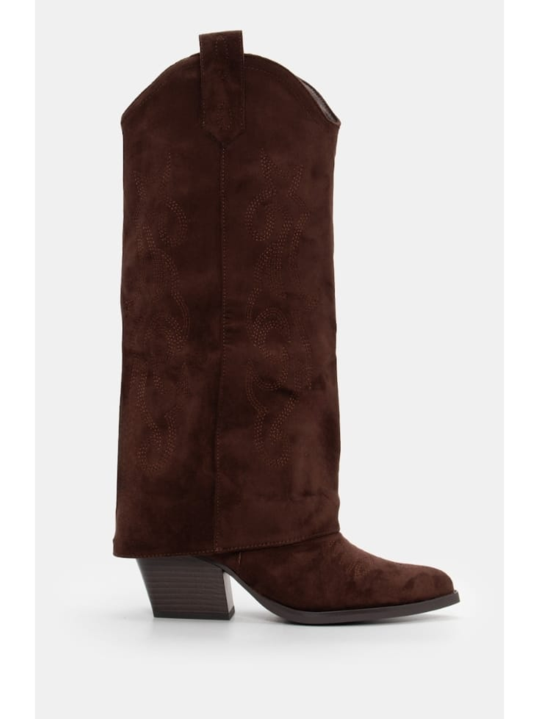 Bota Texana de Camurça com Cano Estilo Polaina (Cano Alto) 4