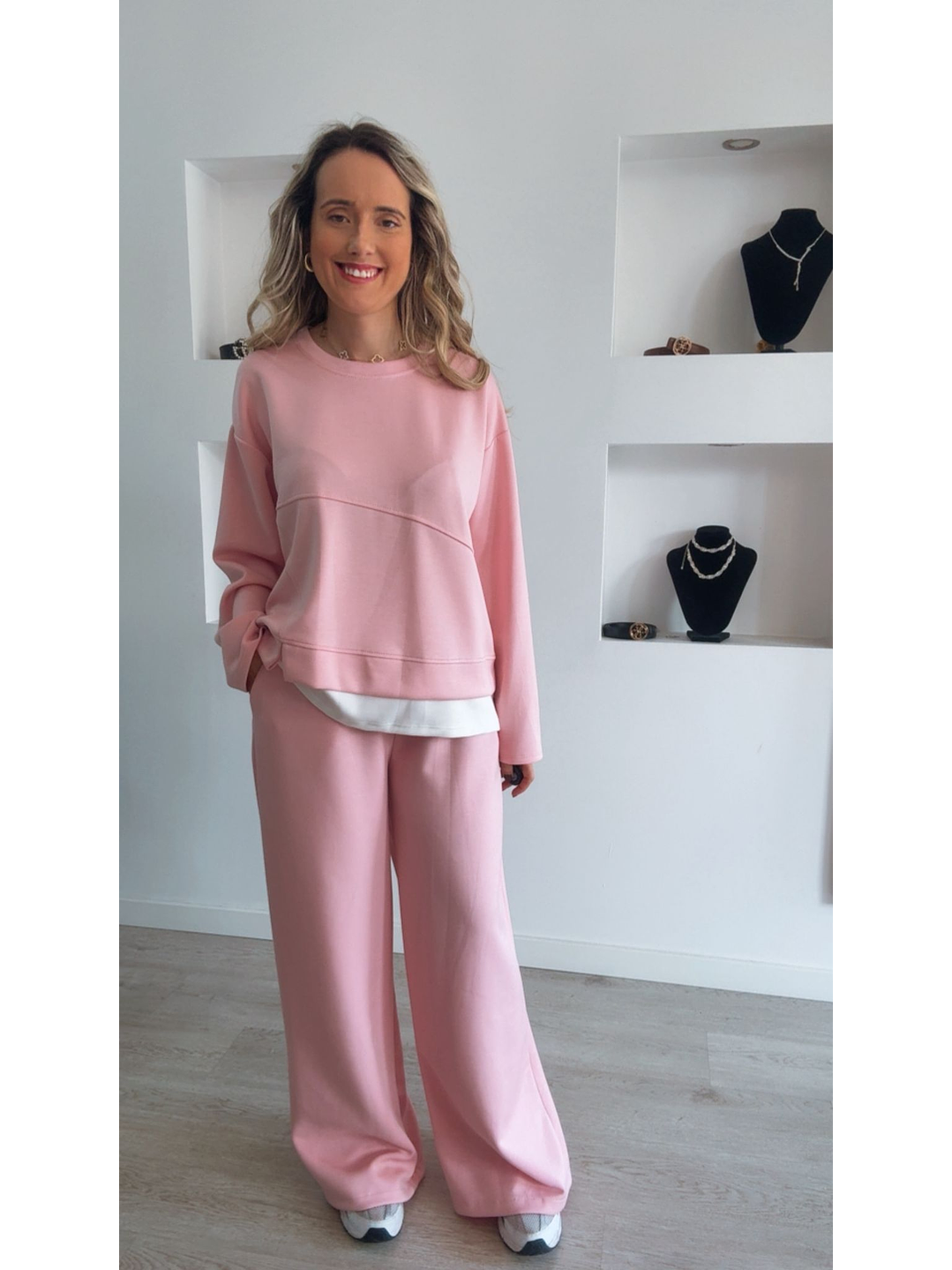 Fato de treino em algodão com detalhe de camisa - TU 2