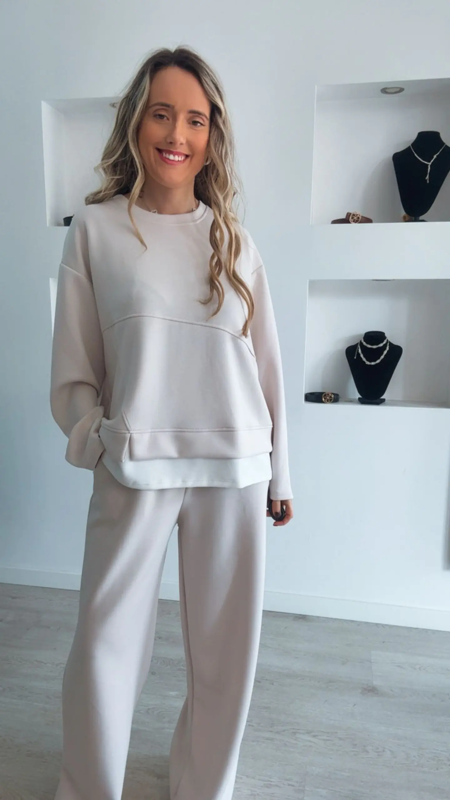 Fato de treino em algodão com detalhe de camisa - TU 7