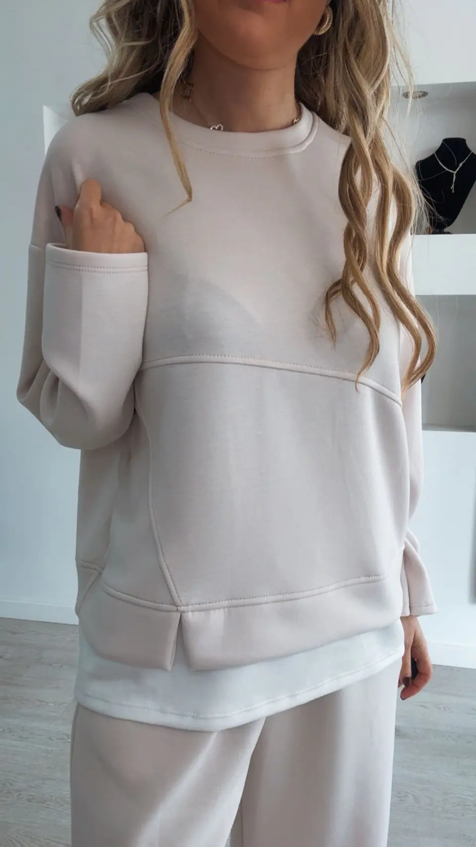 Fato de treino em algodão com detalhe de camisa - TU 8