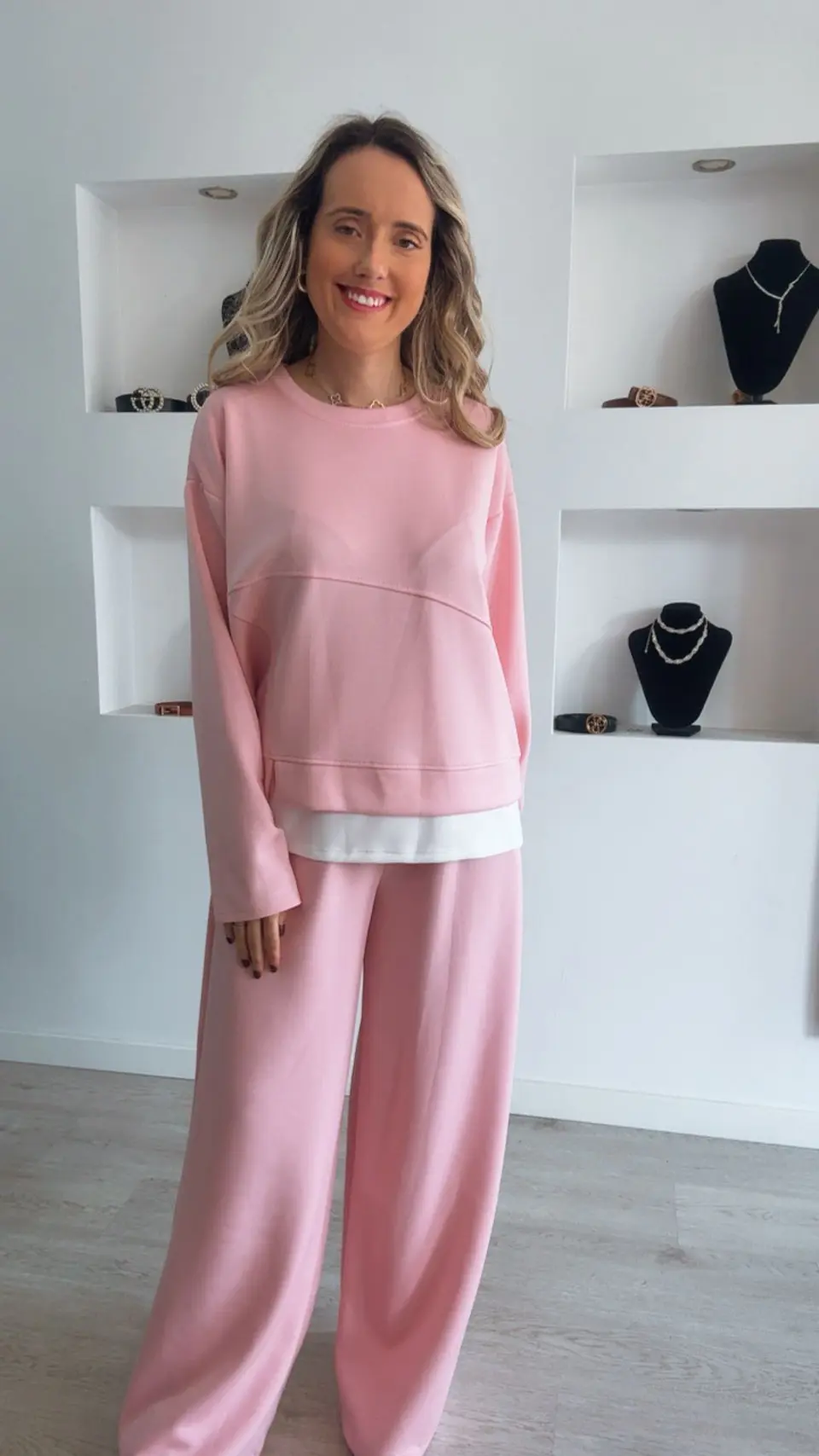 Fato de treino em algodão com detalhe de camisa - TU 3