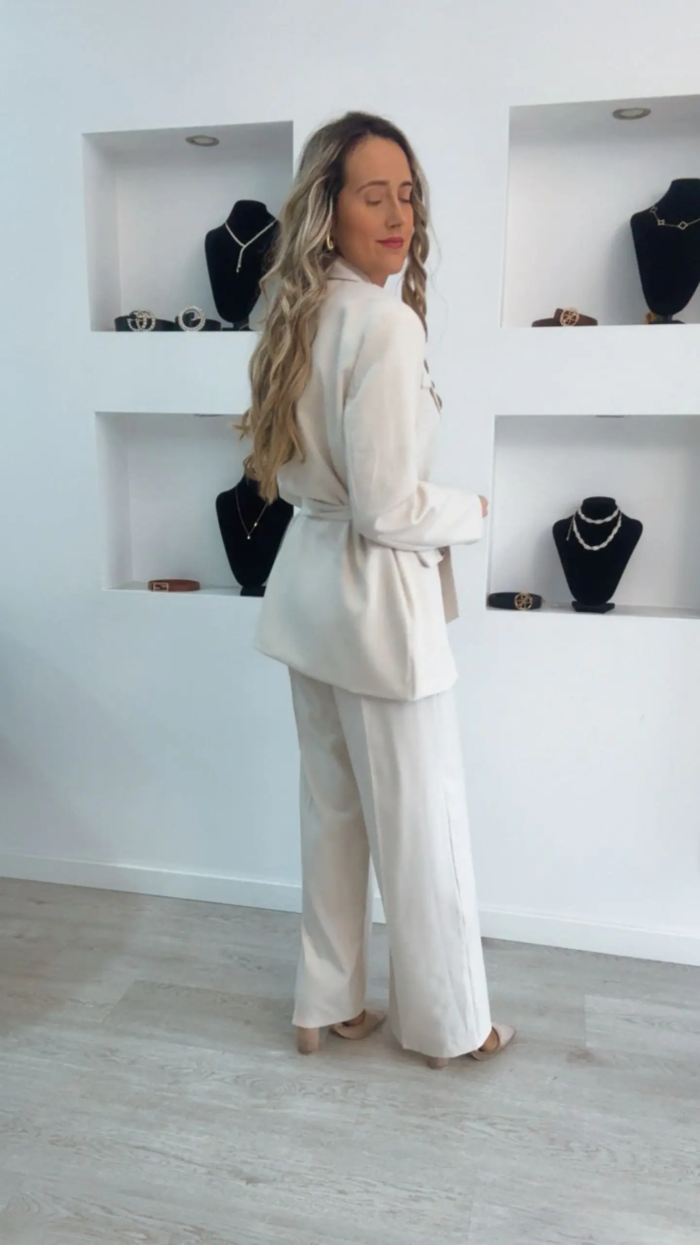 Fato de blazer comprido com cinto - TU 4