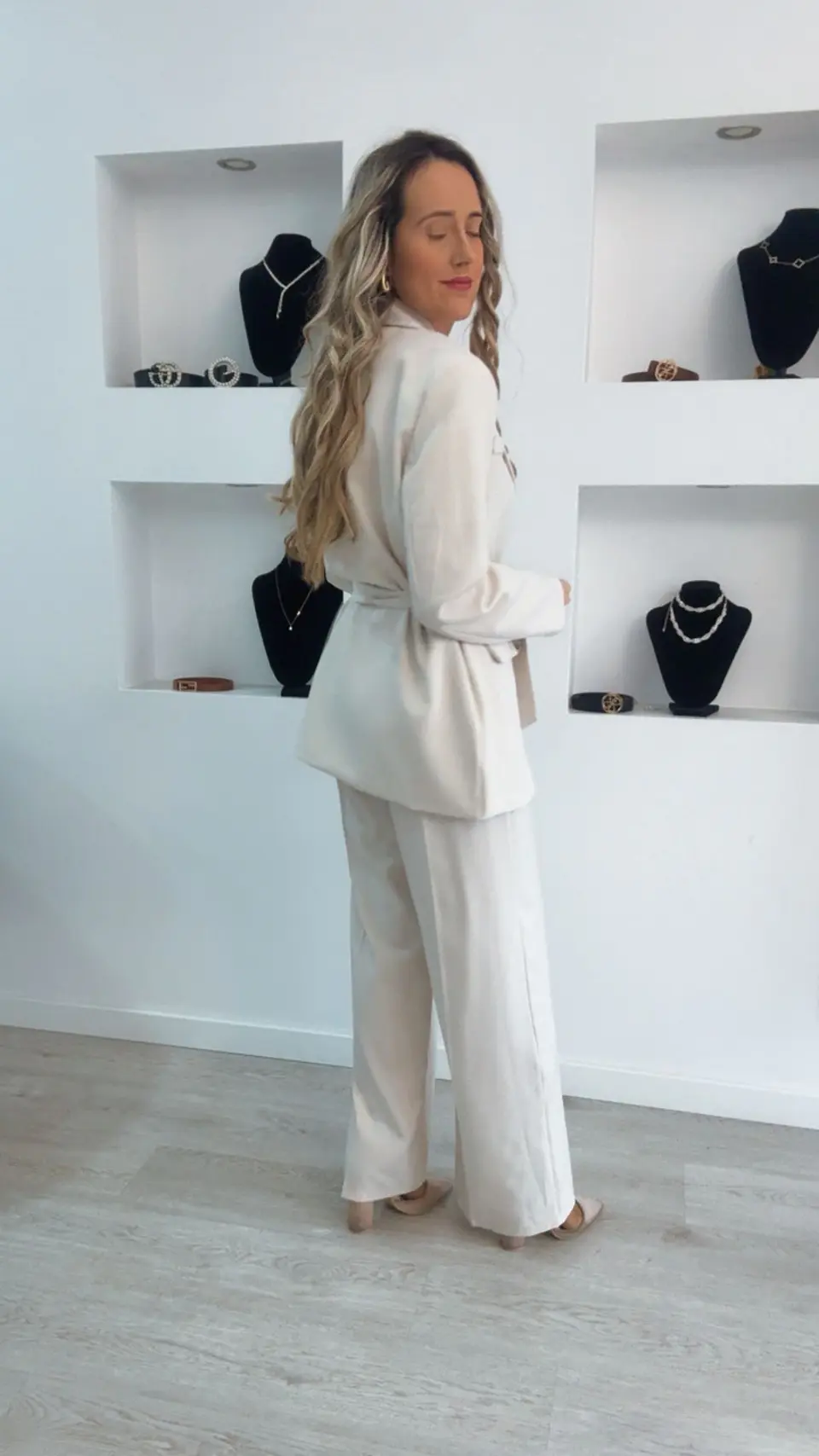 Fato de blazer comprido com cinto - TU 4