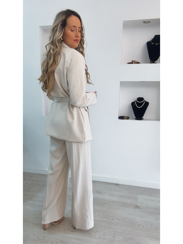 Fato de blazer comprido com cinto - TU 4