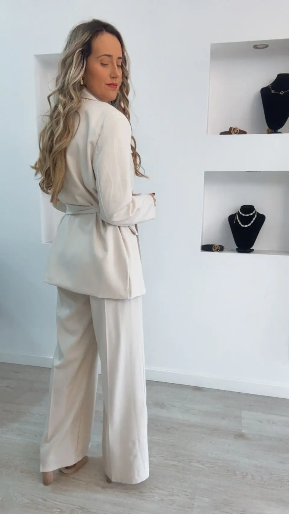 Fato de blazer comprido com cinto - TU 6