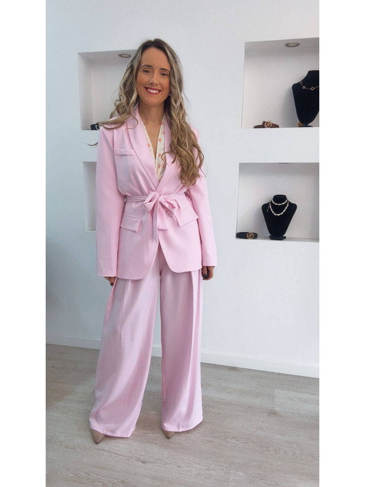 Fato de blazer comprido com cinto - TU 5