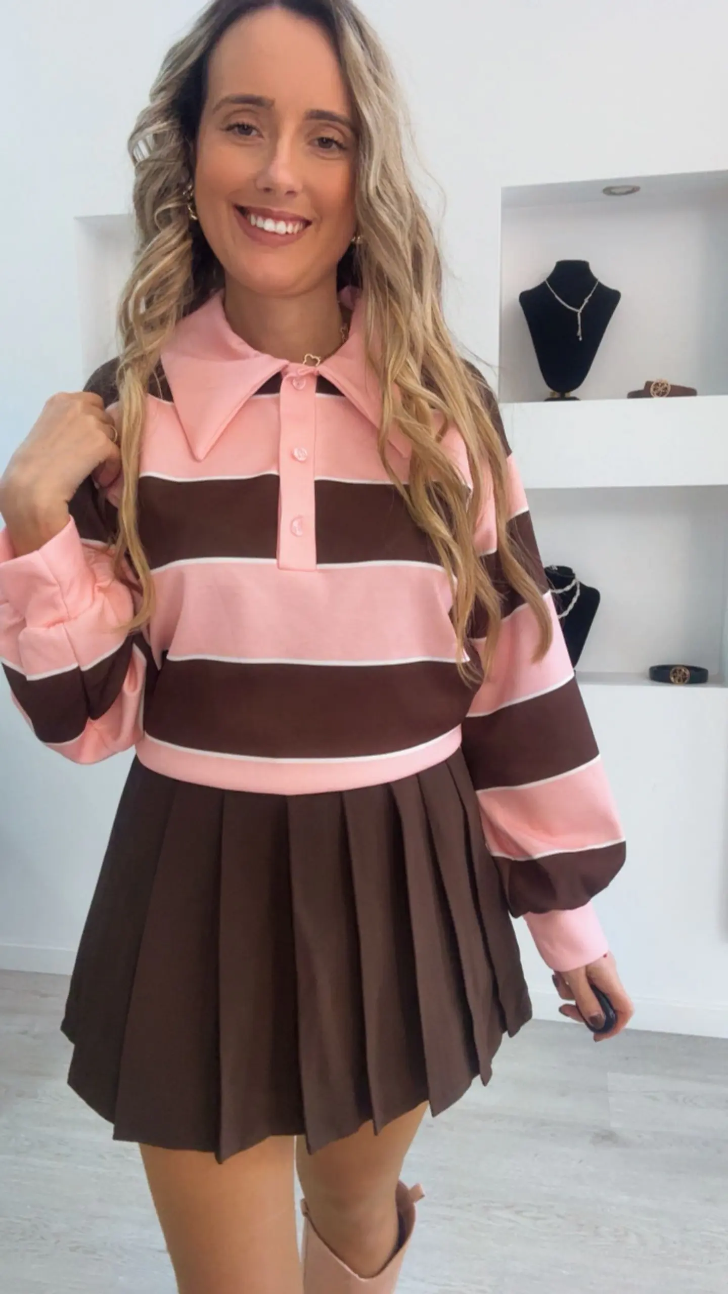 Polo de algodão com riscas - TU 5