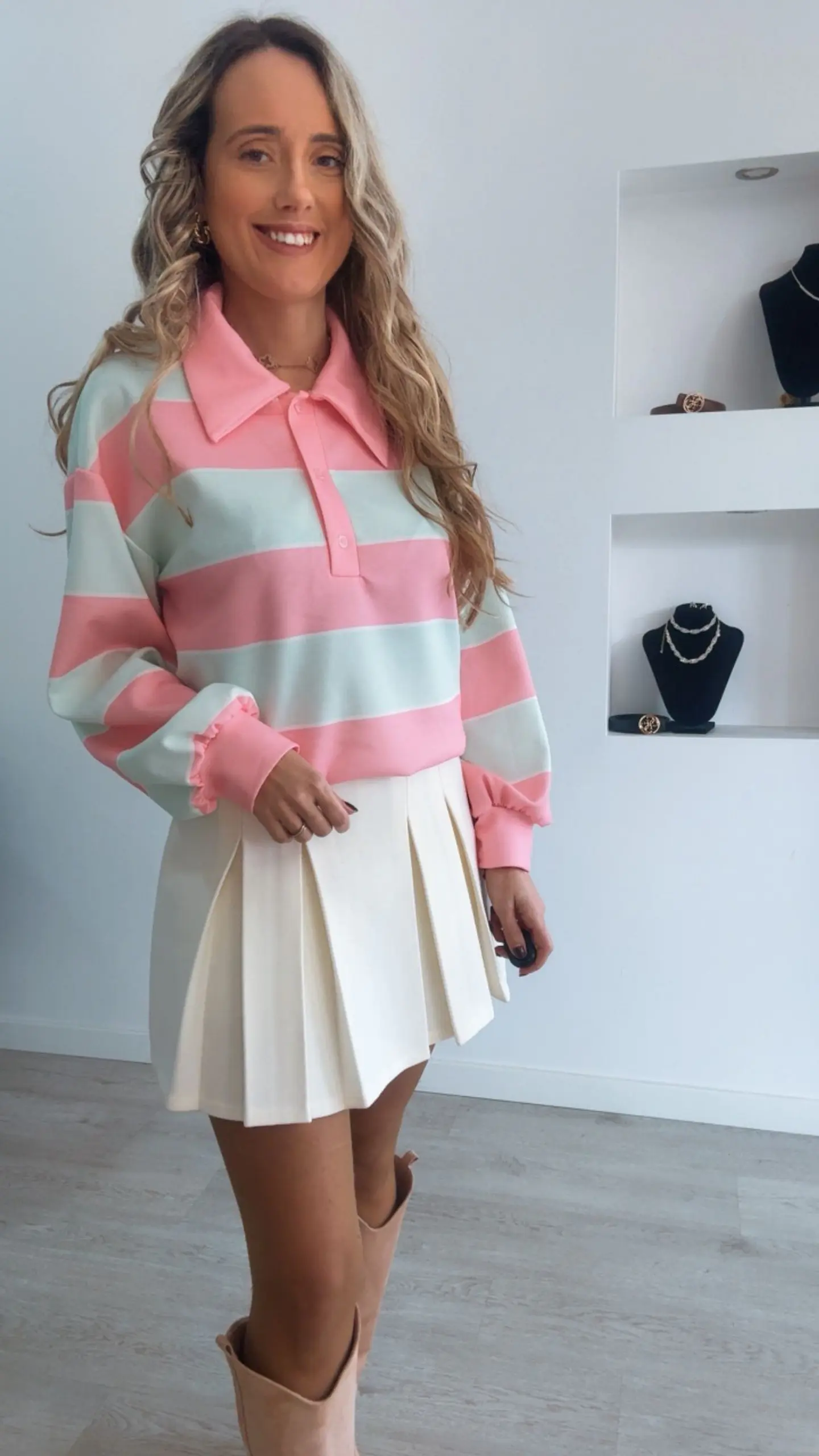 Polo de algodão com riscas - TU 11