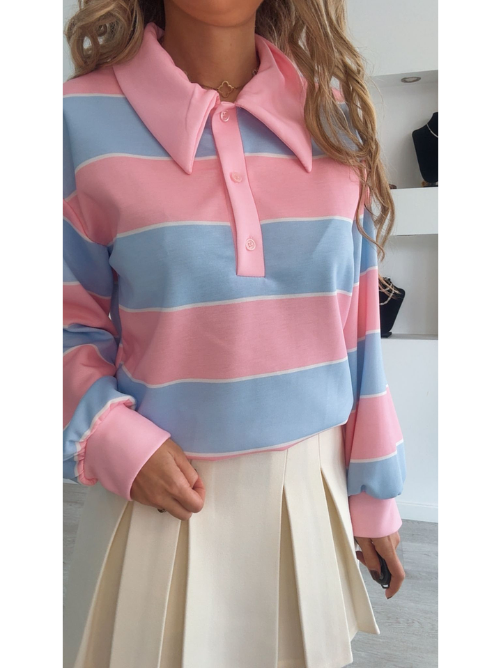 Polo de algodão com riscas - TU 5