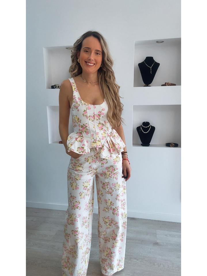 Conjunto top e calça estampado da Lumina 1