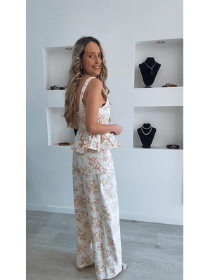 Conjunto top e calça estampado da Lumina