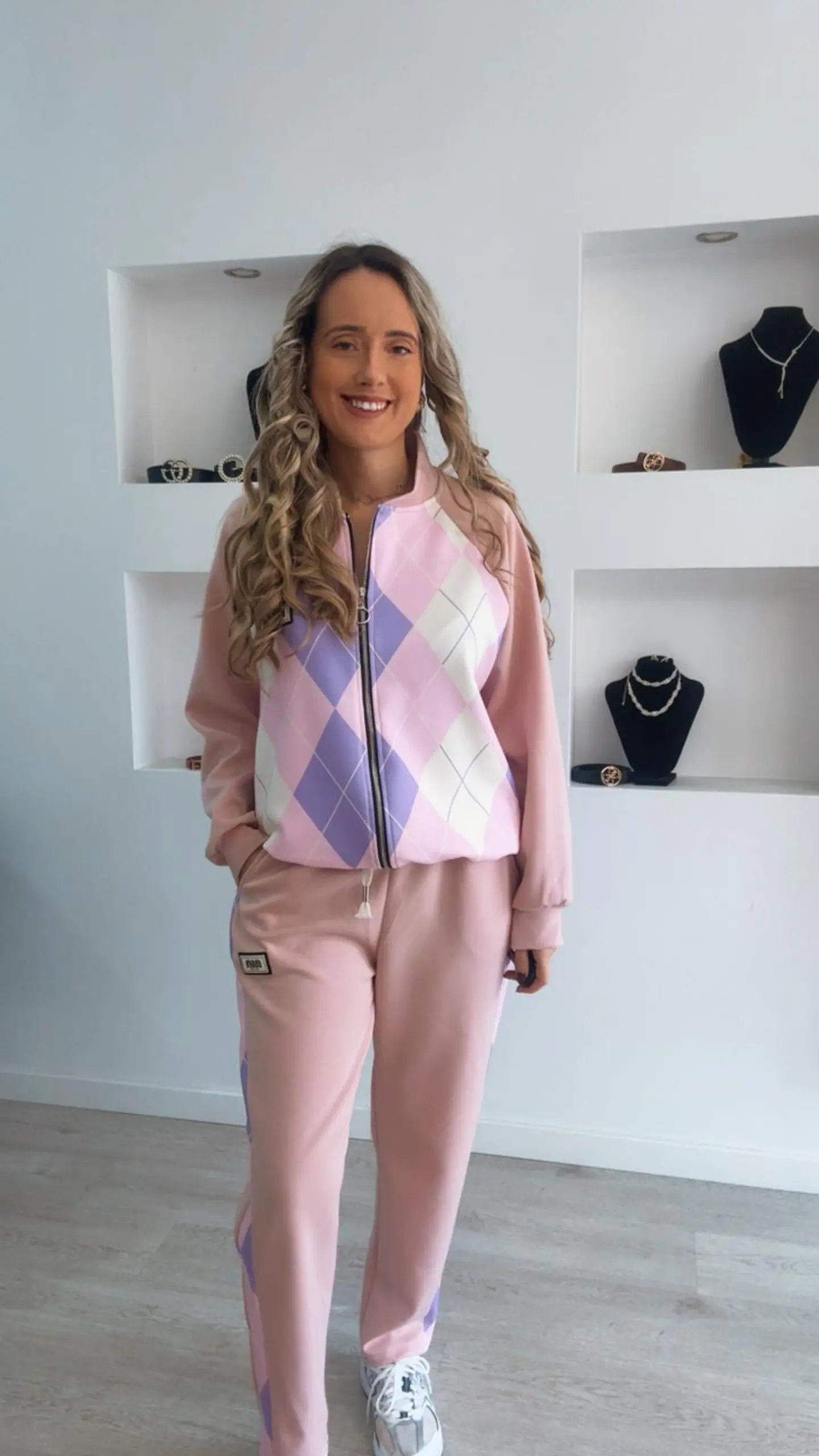 Fato de treino de losangos com casaco - TU 6