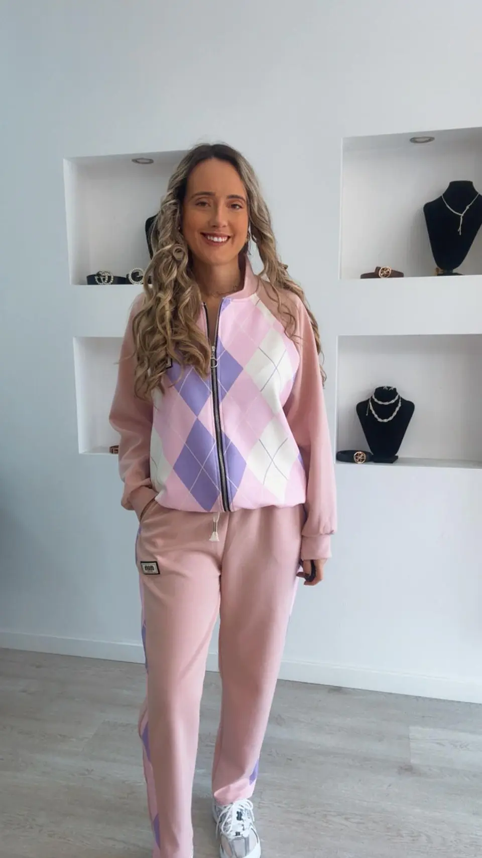 Fato de treino de losangos com casaco - TU 6