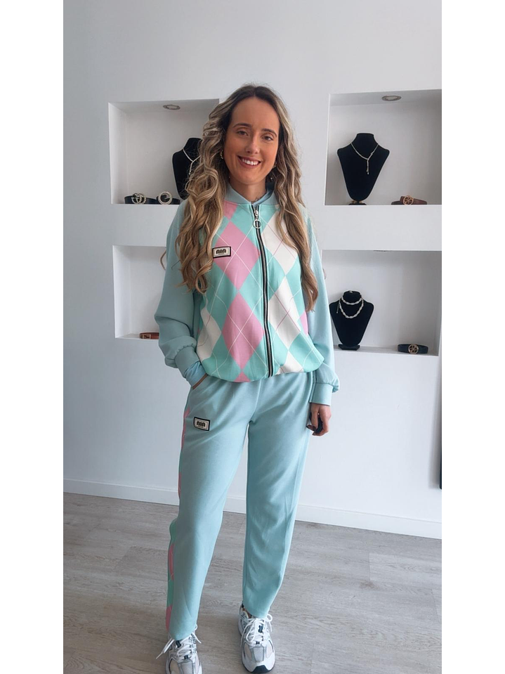 Fato de treino de losangos com casaco - TU 8