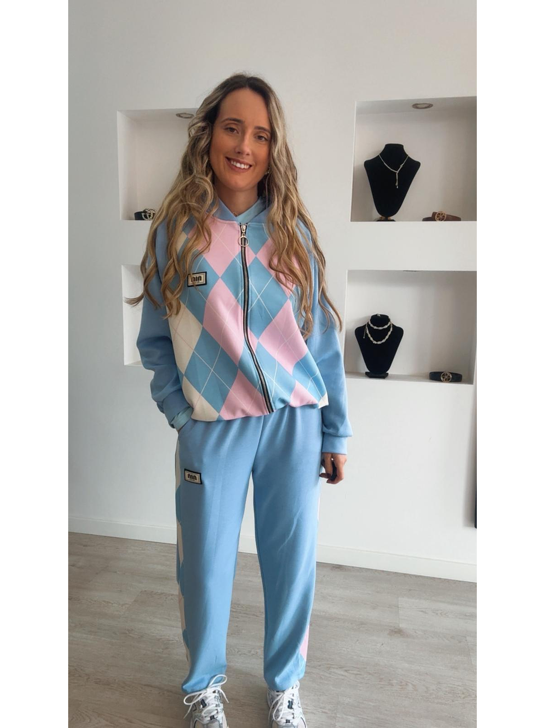 Fato de treino de losangos com casaco - TU 9