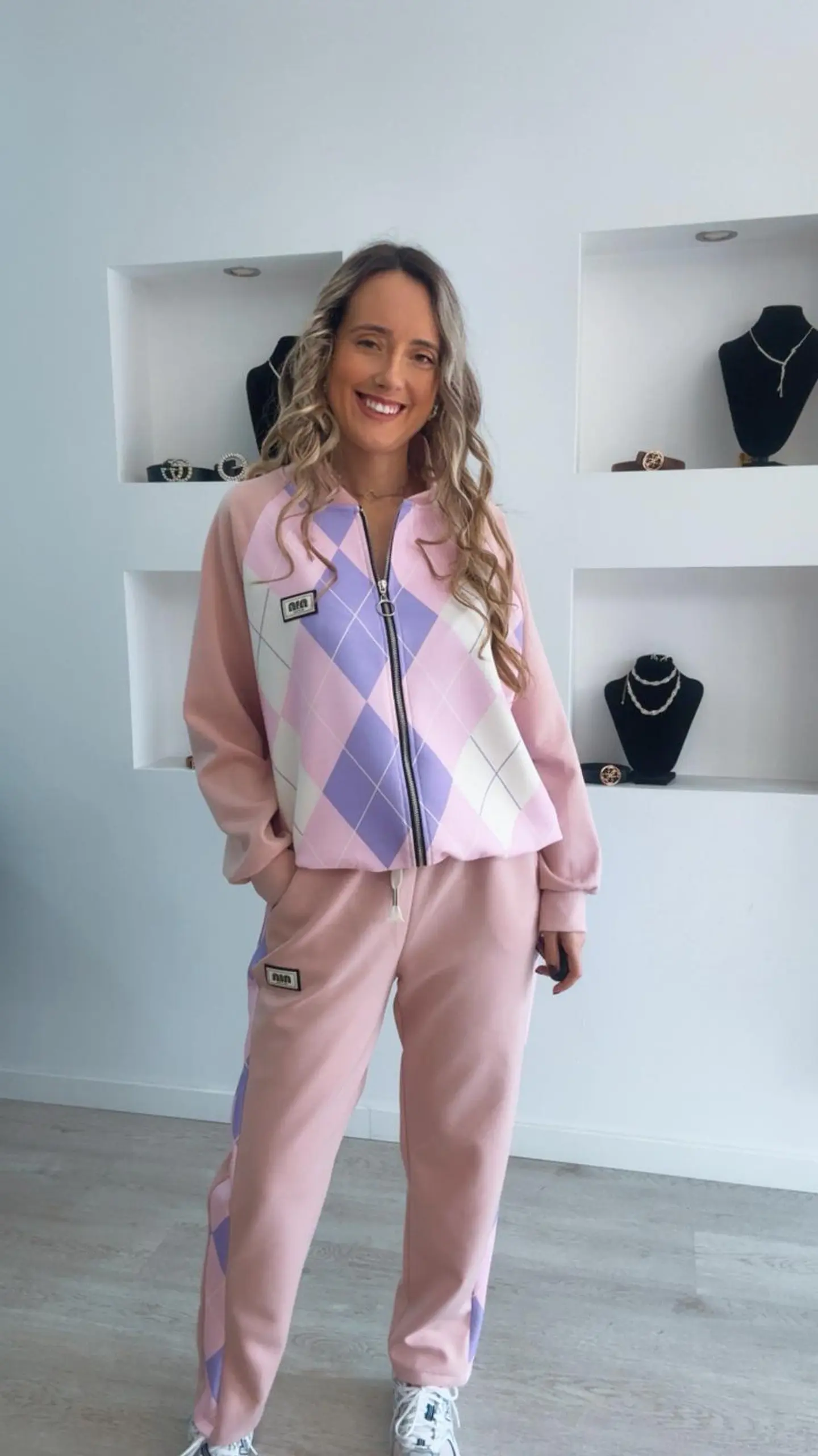 Fato de treino de losangos com casaco - TU 9