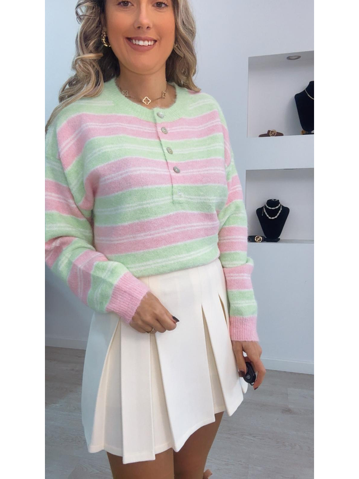 Camisola de malha com botões - TU 5