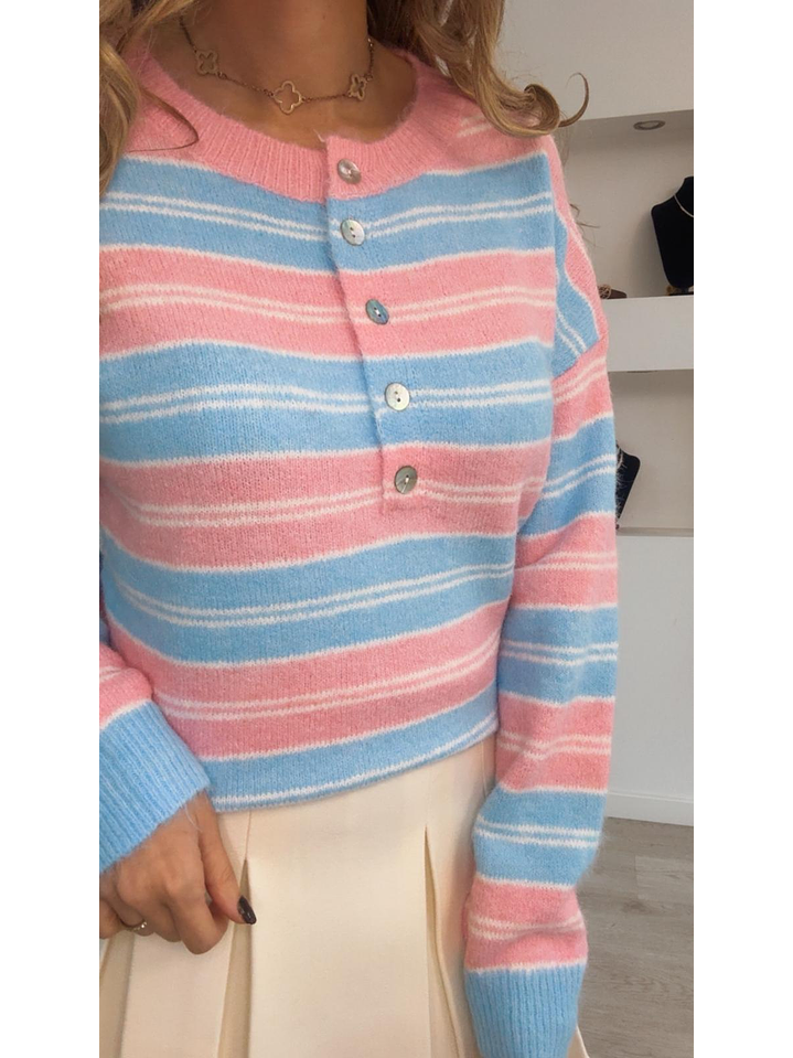 Camisola de malha com botões - TU 7