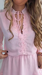 Vestido rosa com renda e folhos - Vorschaubild 2