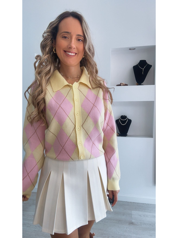 Cardigan com losangos - TU 1