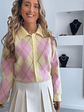 Cardigan com losangos - TU - Thumbnail 1