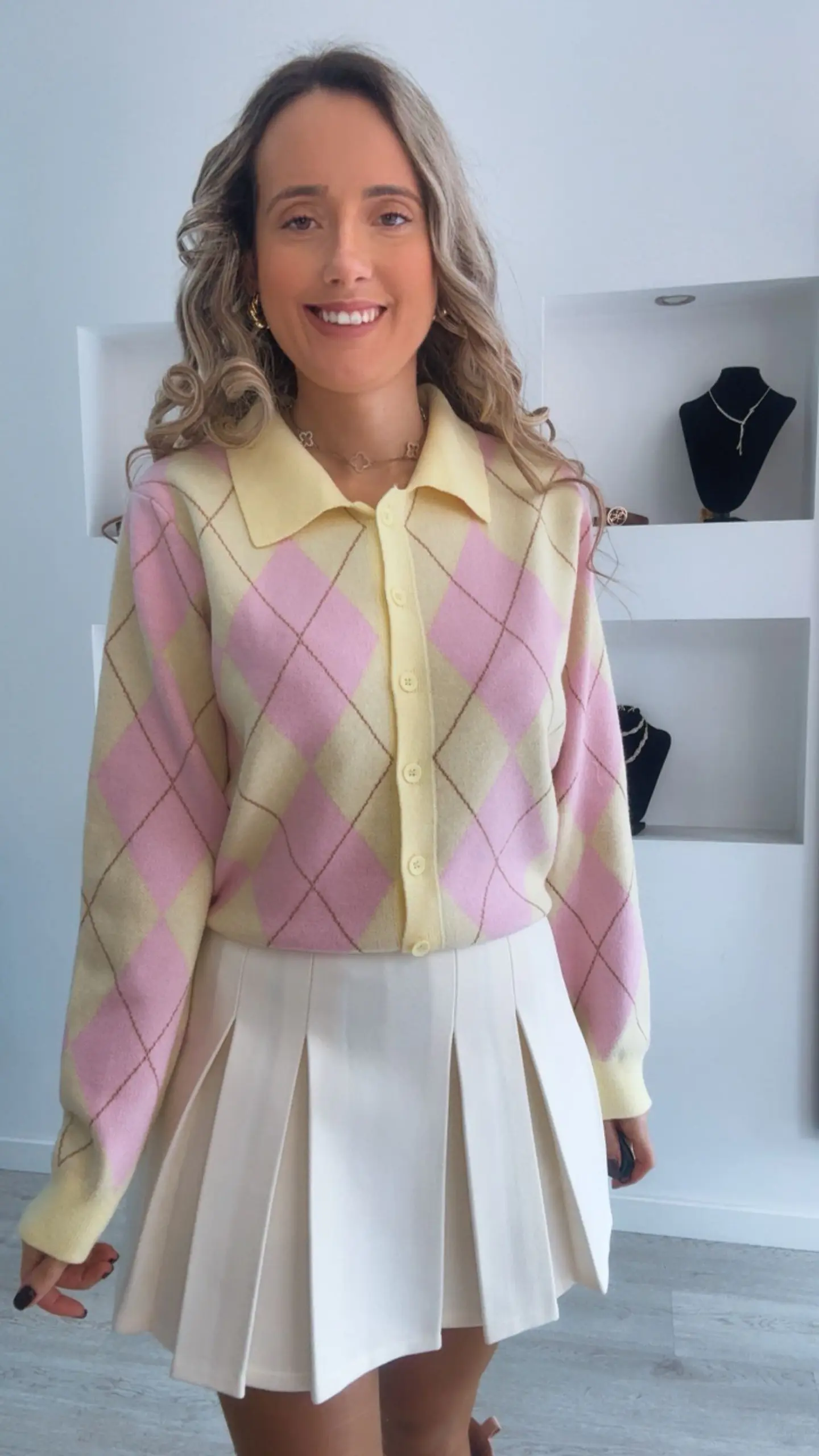 Cardigan com losangos - TU 3