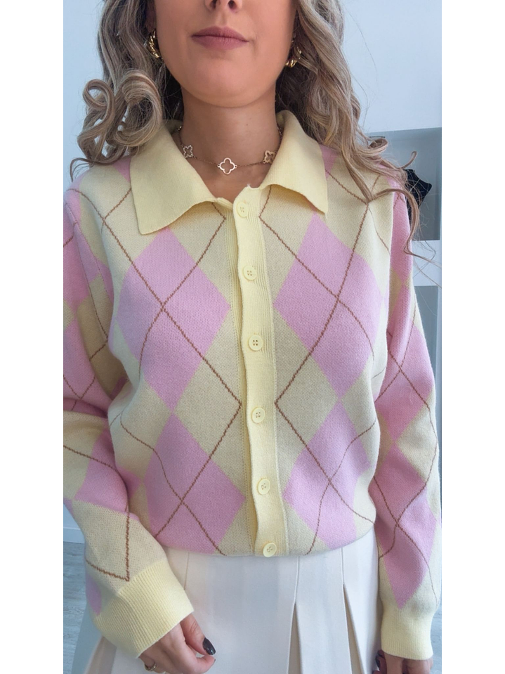 Cardigan com losangos - TU 2