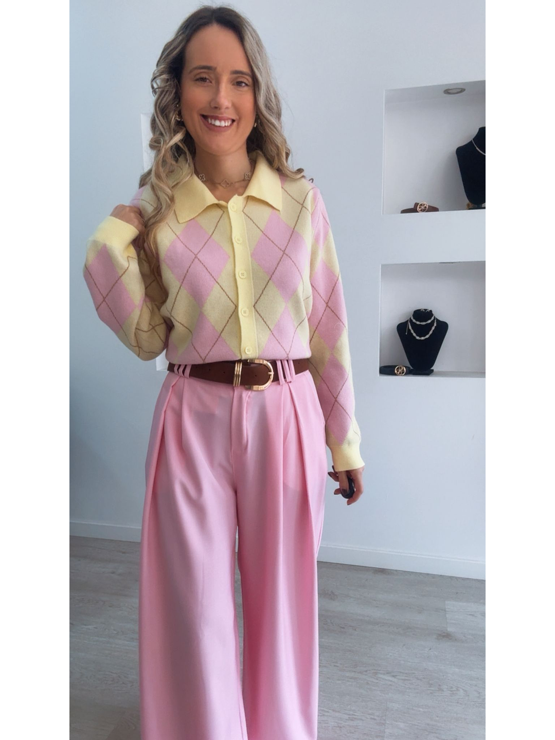 Cardigan com losangos - TU 5