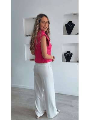 Colete em malha com tranças