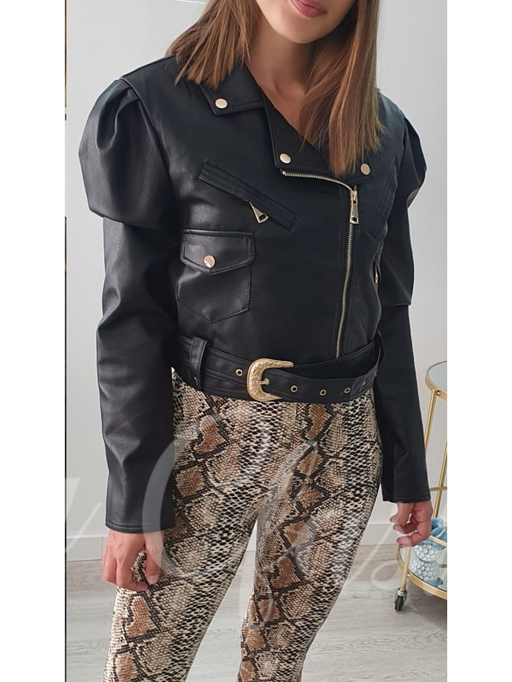 Casaca Ecopele com Cinto de Fivela Dourada - Mochy (Tamanho M) 1