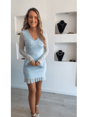 Vestido de renda justo