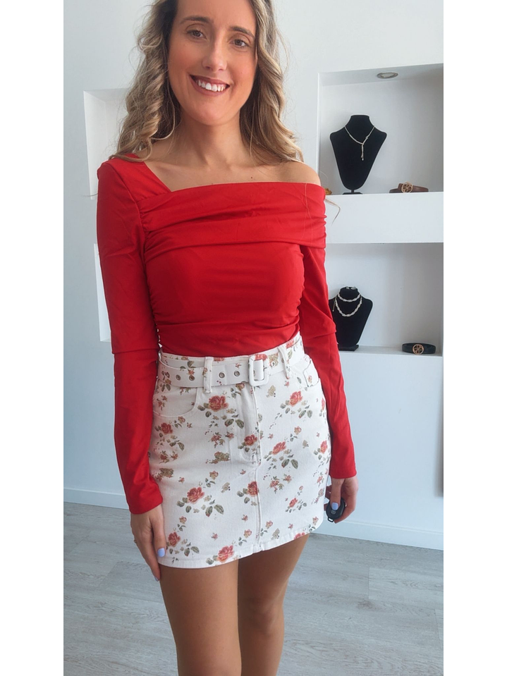 Body vermelho assimétrico 1