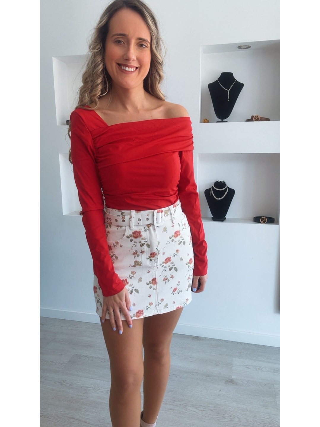 Body vermelho assimétrico 4