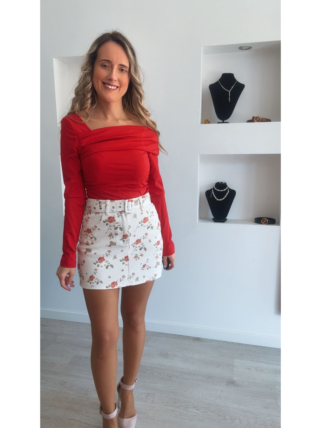 Body vermelho assimétrico 6