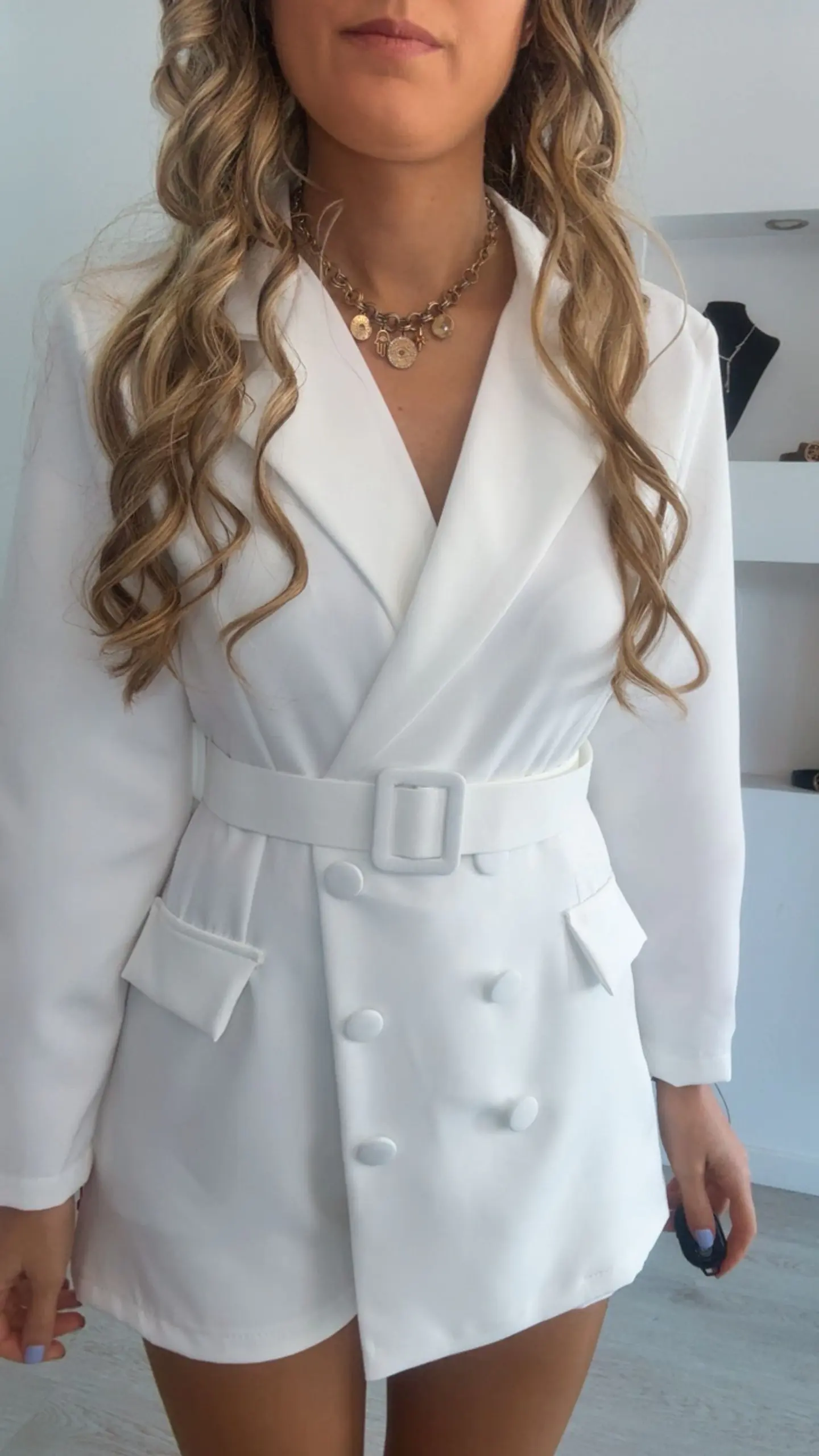 Macacão de calção com cinto - TU 3