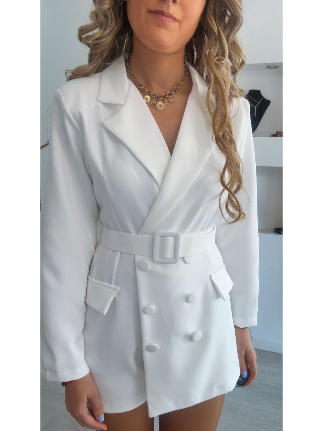 Macacão de calção com cinto - TU 4