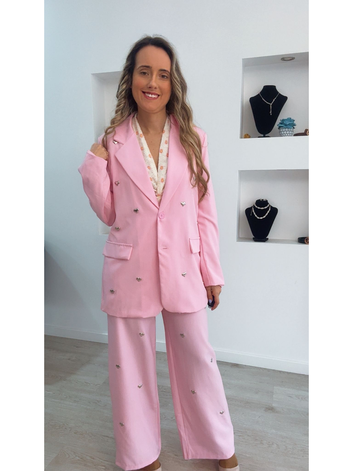 Fato com detalhe de corações prateados - TU 3