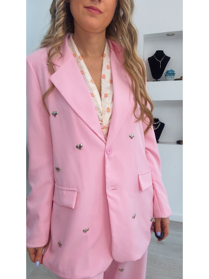 Fato com detalhe de corações prateados - TU 5