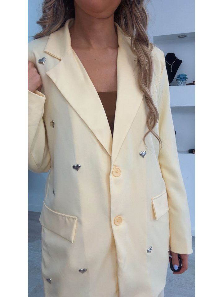 Fato com detalhe de corações prateados - TU 13