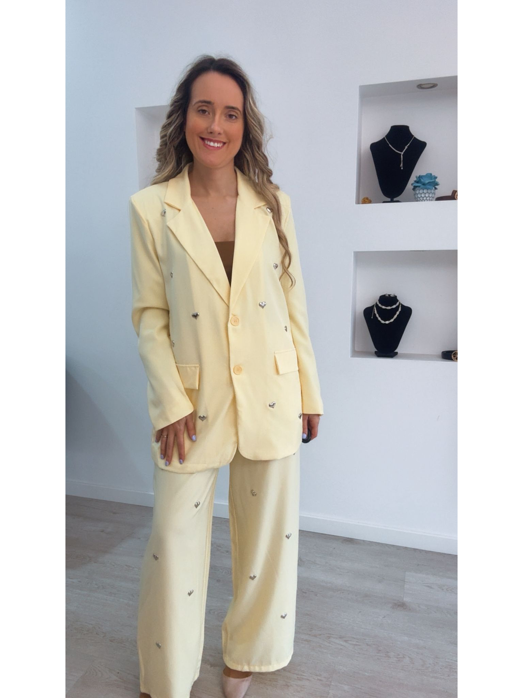 Fato com detalhe de corações prateados - TU 9