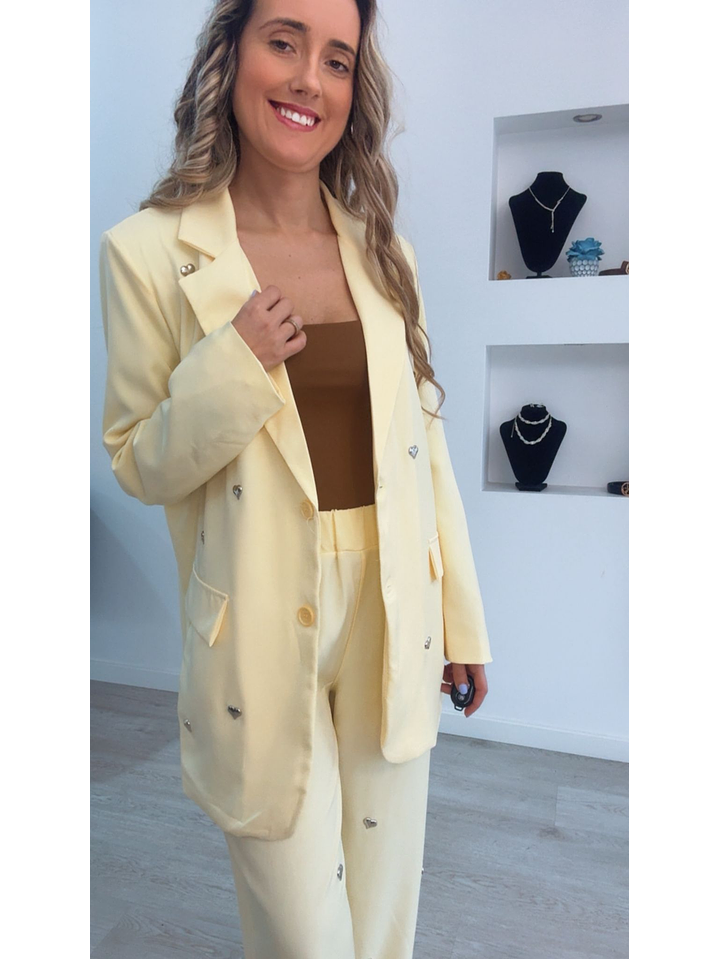 Fato com detalhe de corações prateados - TU 11