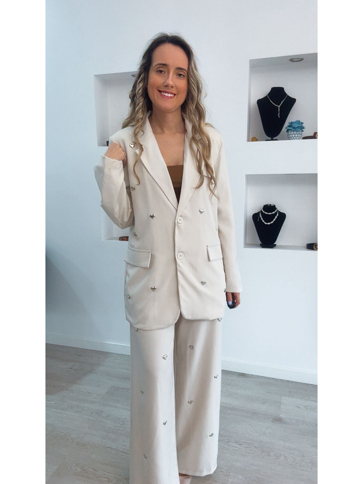 Fato com detalhe de corações prateados - TU 14