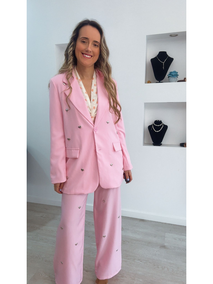 Fato com detalhe de corações prateados - TU 1