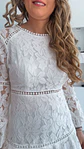 Vestido de renda com folhos - vignette 5