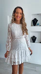 Vestido de renda com folhos - vignette 7