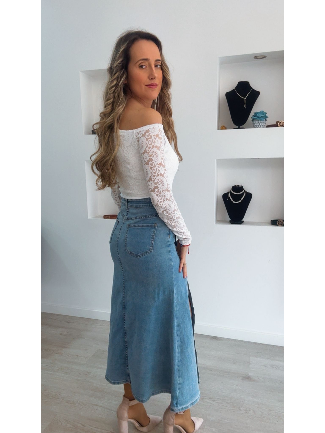 Saia de ganga com duas rachas 2