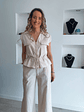 Conjunto em linho ajustável na cinta - Thumbnail 1