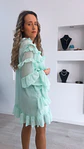 Vestido com folhos de manga comprida - Thumbnail 6
