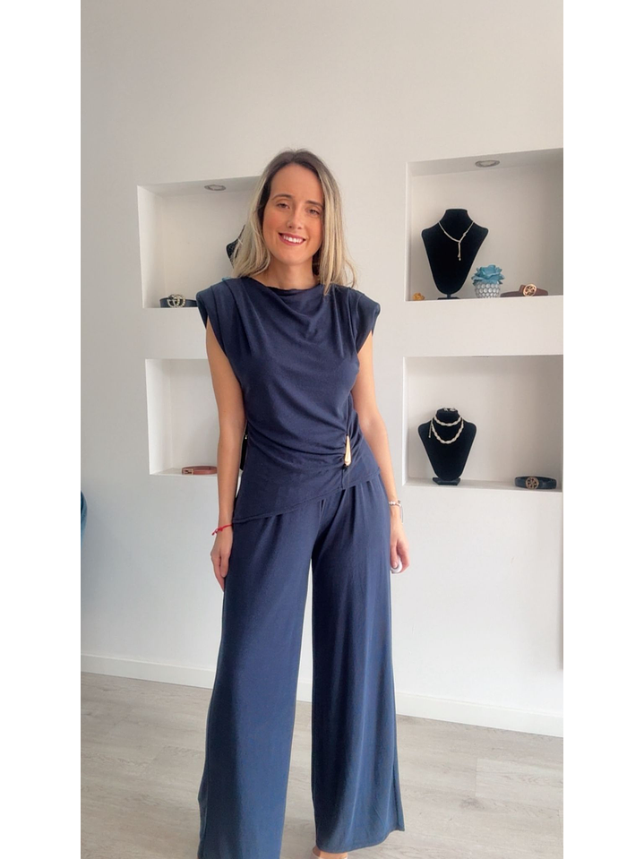 Conjunto calça e túnica com ombreiras 5